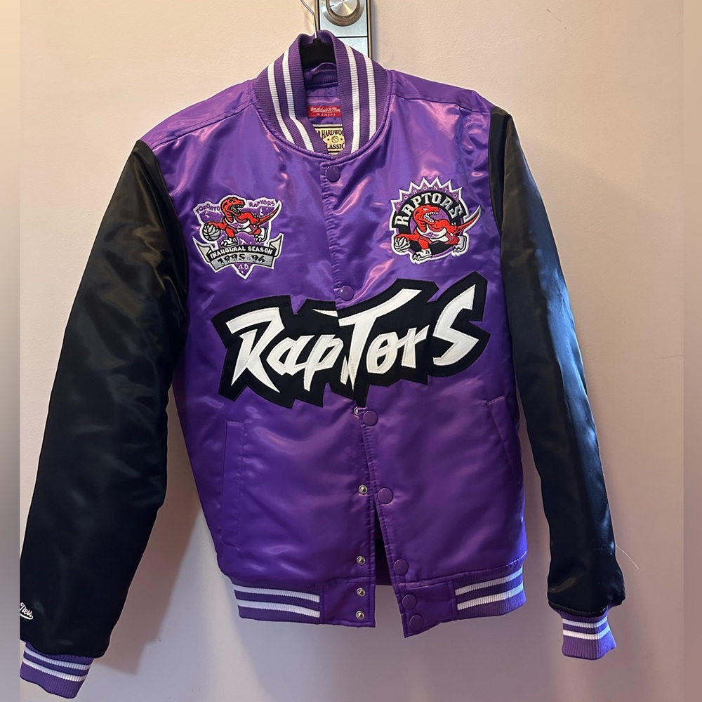 NWT. NBA Toronto Raptors Classics Purple Bomber Jacket